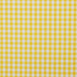1,7 Meter - Baumwollpopeline garngefärbt - Vichy Karo 10mm *Vera* - gelb