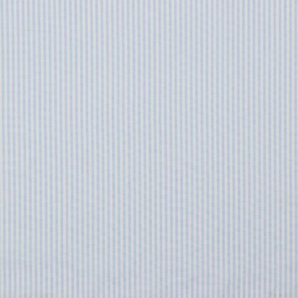 2 Meter - Baumwollpopeline Streifen 3mm, garngefärbt - hellblau