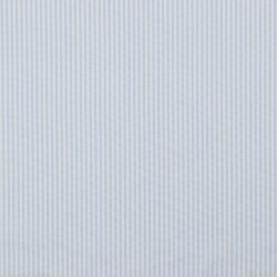 2 Meter - Baumwollpopeline Streifen 3mm, garngefärbt - hellblau