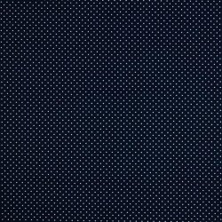 1 Meter - Baumwollpopeline 2mm Punkte - dunkelblau
