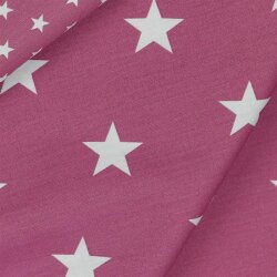 1,4 Meter - Baumwollpopeline 33mm Sterne - malve