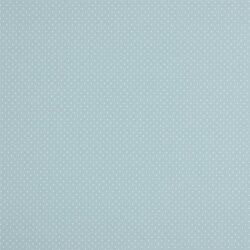 0,7 Meter - Baumwollpopeline 2mm Punkte - hellblau
