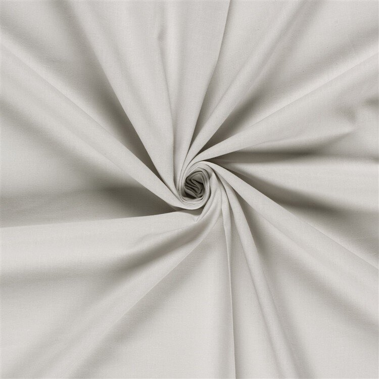 0,7 Meter - Baumwollstoff Fahnentuch Cretonne *Marie* Uni - silbergrau