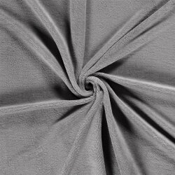 0,9 Meter - Bambus Frottee Uni *Marie* - kieselgrau