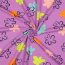 0,8 Meter - Baumwolljersey bunte Blumen - flieder