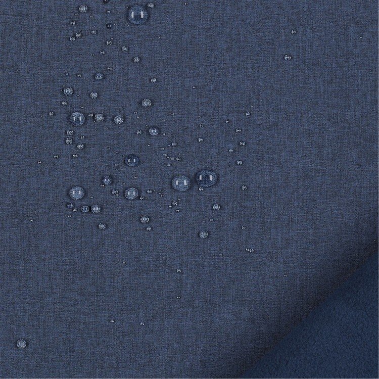 0,4 Meter - Softshell Uni meliert - dunkelblau