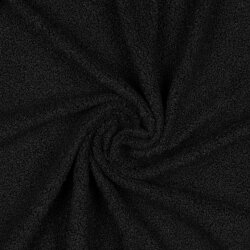 0,8 Meter - Teddystoff *Vera* - schwarz