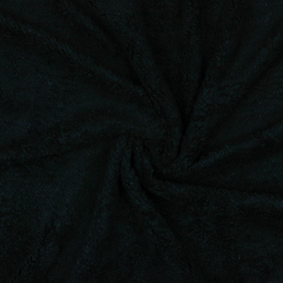 0,8 Meter - Kunstfell Kuschelteddystoff - schwarz