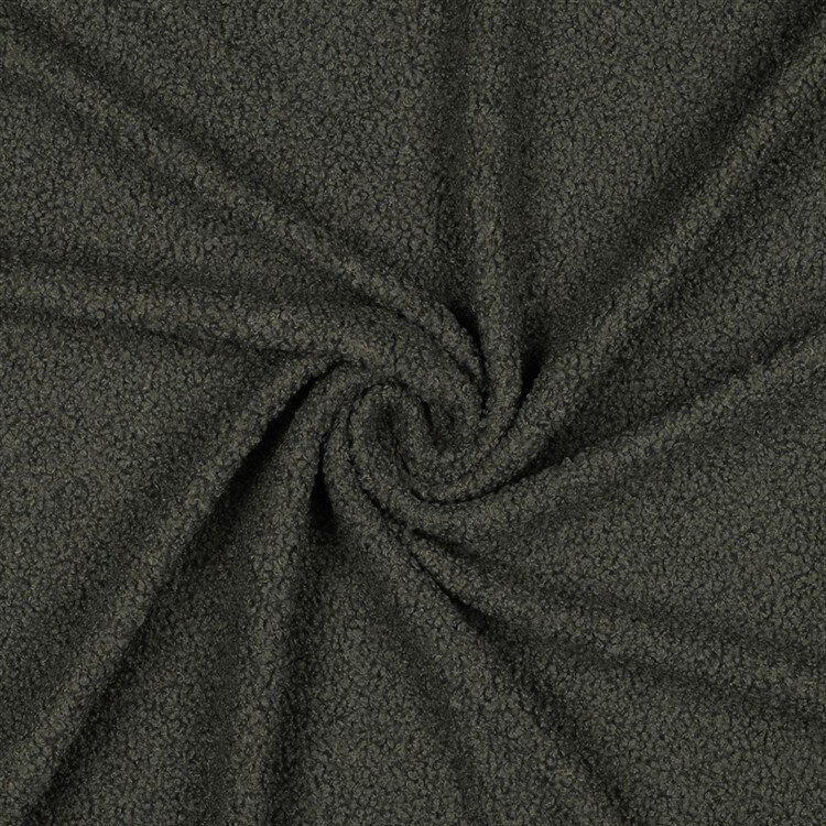 0,6 Meter - Teddystoff *Vera* - dunkelwaldgrün