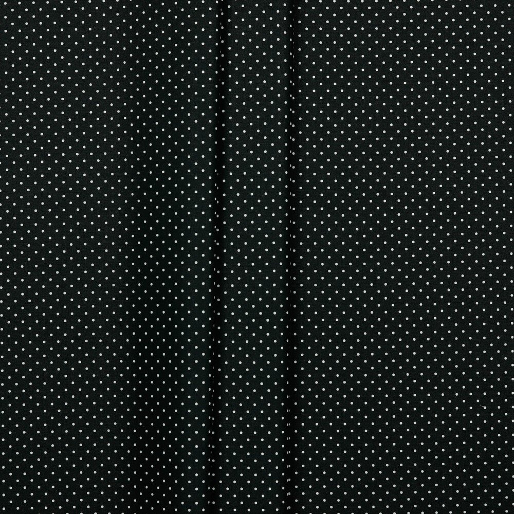 0,9 Meter - Beschichtete Baumwolle kleine Punkte - schwarz