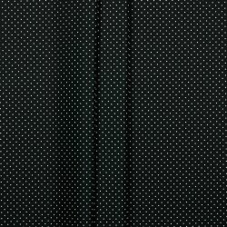 0,9 Meter - Beschichtete Baumwolle kleine Punkte - schwarz