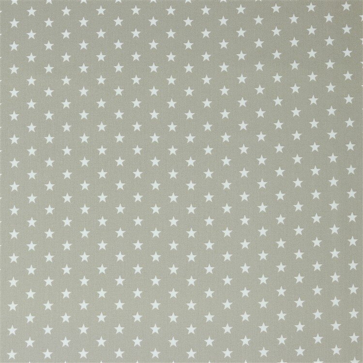 0,9 Meter - Baumwollpopeline 10mm Sterne - sand