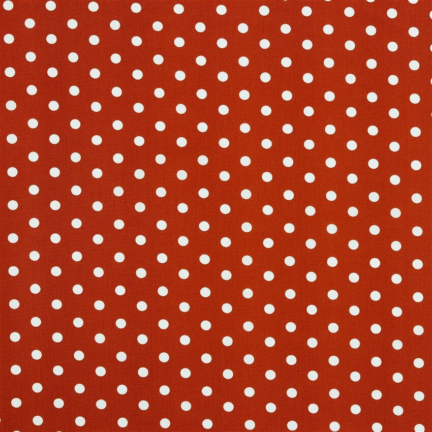 1,3 Meter - Baumwollpopeline 8mm Punkte - terrakotta