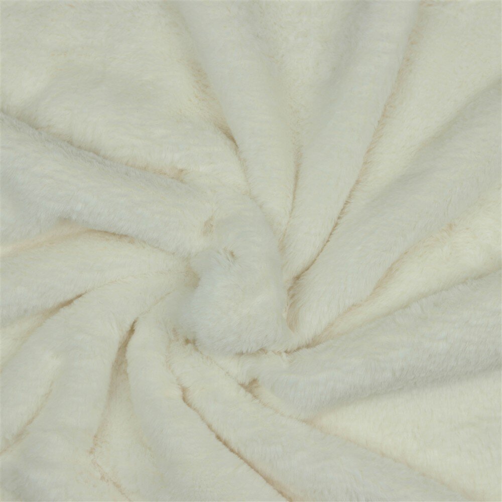 0,5 Meter - Kunstfell Premium - cremeweiß