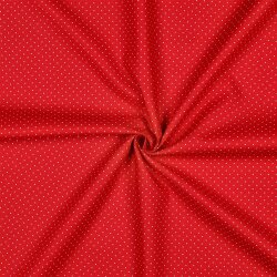 0,8 Meter - Baumwollpopeline 2mm Punkte - rot