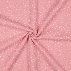 0,9 Meter - Musselin kleine Punkte - quarzrosa
