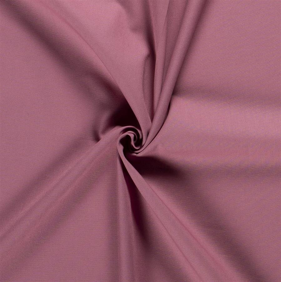 0,6 Meter - Baumwollstoff Fahnentuch Cretonne *Marie* Uni - antik pink