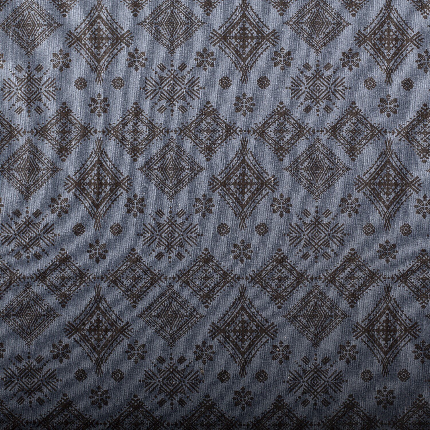 0,9 Meter - Interieurstoff Rauten Mandala dunkel jeansblau