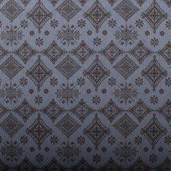 0,9 Meter - Interieurstoff Rauten Mandala dunkel jeansblau