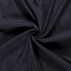 0,9 Meter - Stretch Jeansstoff fein *Marie* Uni - nachtblau