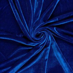 0,3 Meter - Stretch Samt *Marie* Uni - königsblau