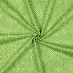 0,8 Meter - Baumwollpopeline 2mm Punkte - limette
