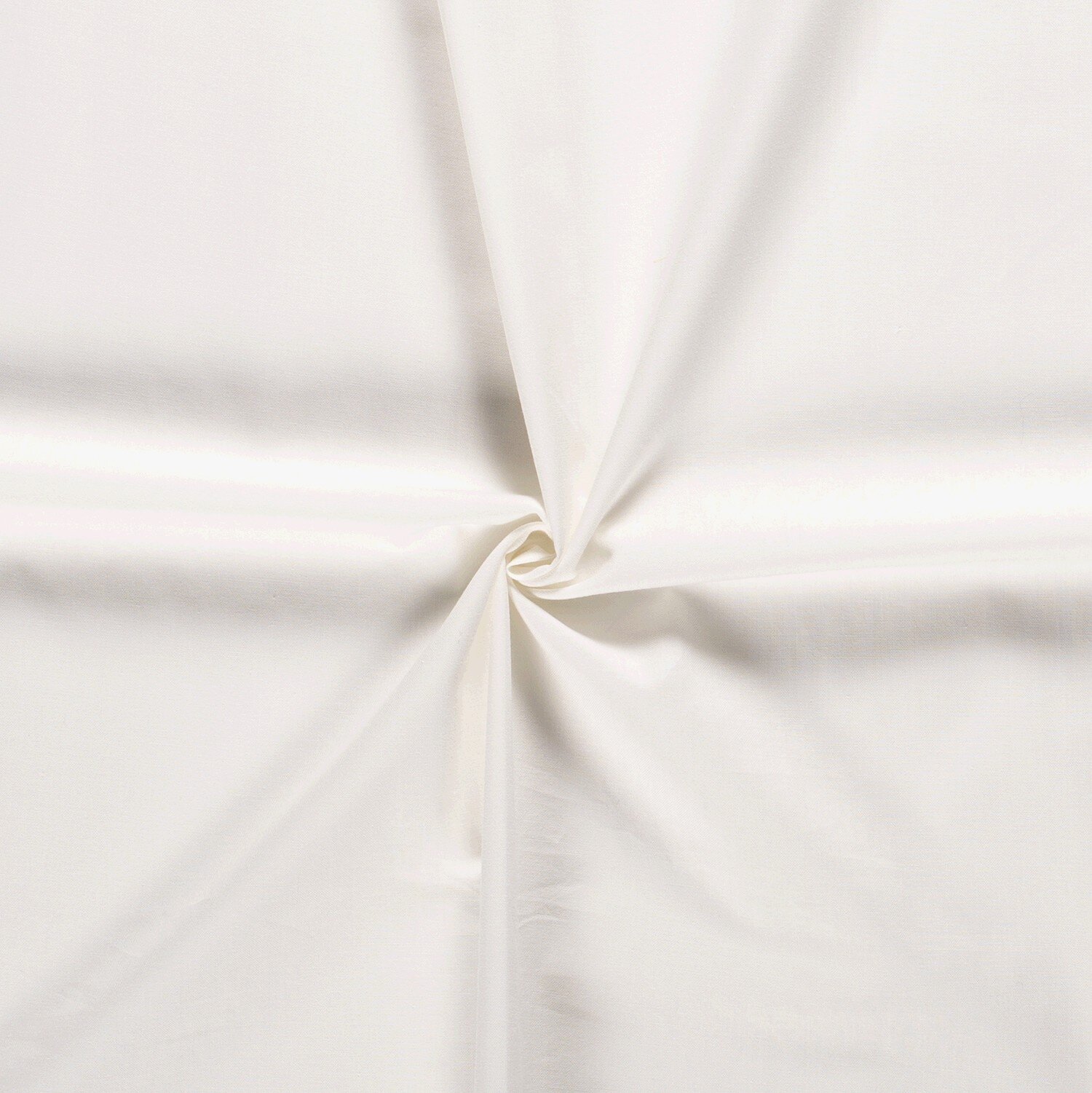 0,6 Meter - Baumwollstoff Fahnentuch Cretonne *Marie* Uni - creme