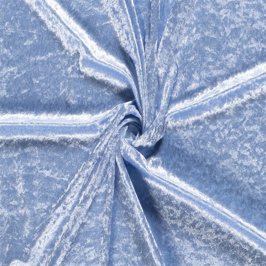 0,3 Meter - Pannesamt *Marie* Uni - himmelblau