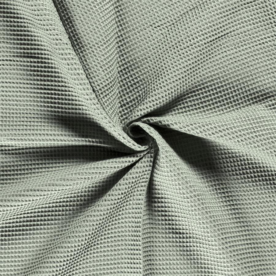 0,7 Meter - Waffelpiqué *Marie* 6mm Uni - dunkelaltmint