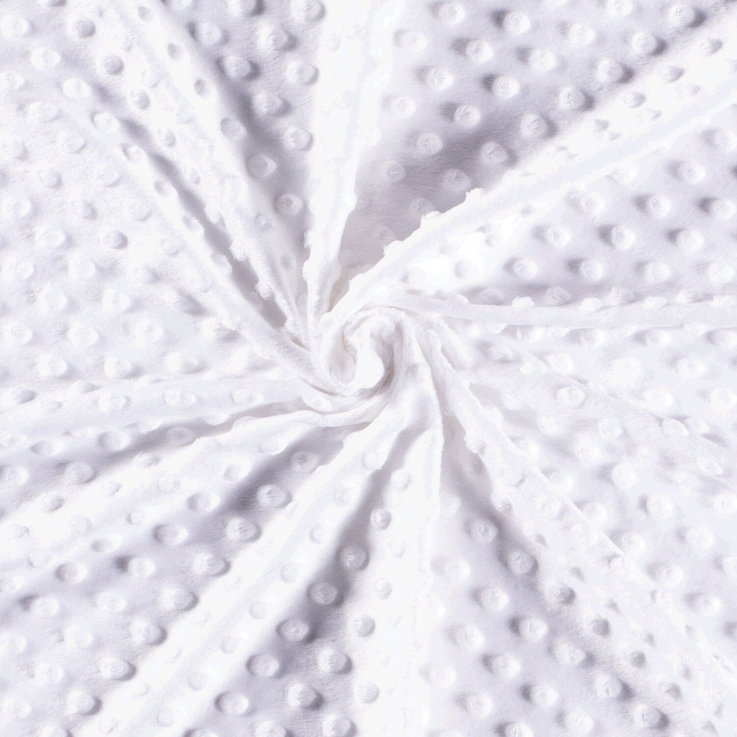 0,4 Meter - Minky Fleece *Marie* Uni - weiss