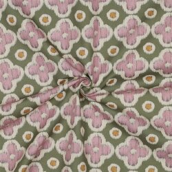 0,9 Meter - Canvas Digital Blümchen in Reihen -...