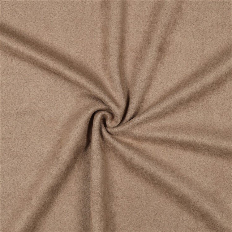 0,7 Meter - Wildlederimitat Stretch Uni - taupe