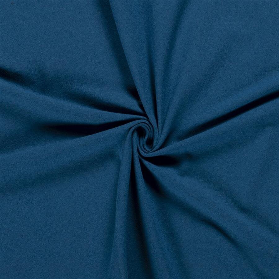 0,6 Meter - Baumwolljersey *Marie* - pfauenblau