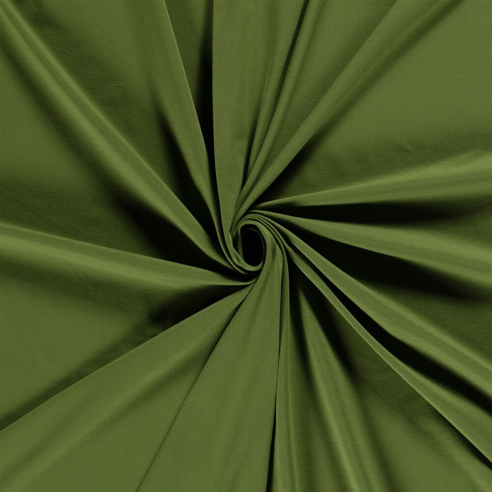 0,8 Meter - Baumwolljersey *Mila* Uni - herbstgrün