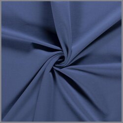 0,7 Meter - French Terry *Marie* Uni - stahlblau