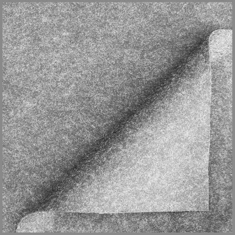 0,5 Meter - Filz 1,5mm - grau melange