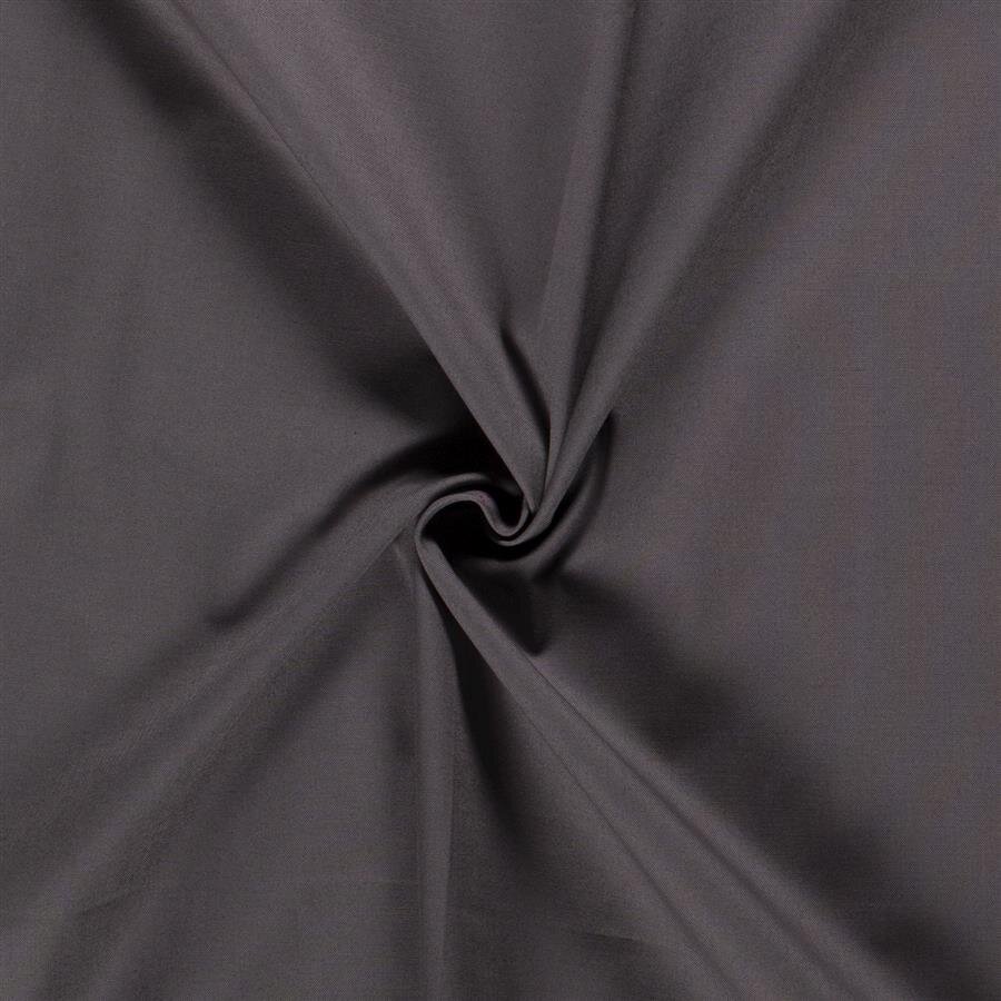 0,9 Meter - Baumwollstoff Fahnentuch Cretonne *Marie* Uni - dunkelgrau