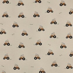 Baumwolljersey Kleiner Traktor - natur