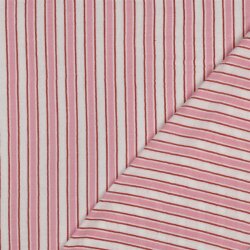 Musselin Streifen - pink/creme