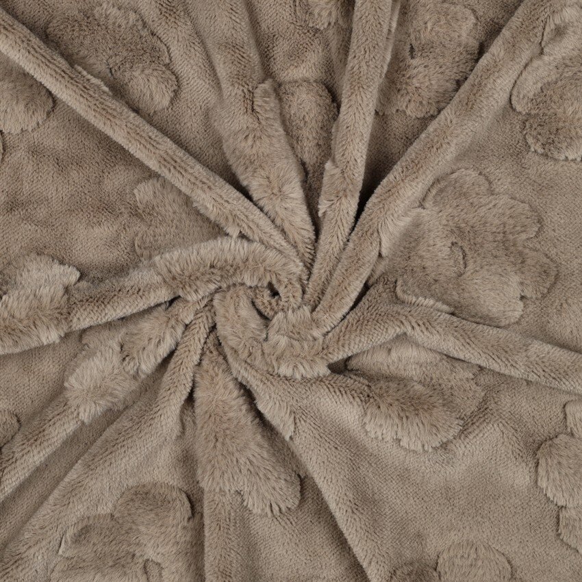Wellnessfleece Blumen - beigebraun