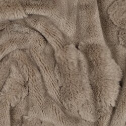 Wellnessfleece Blumen - beigebraun