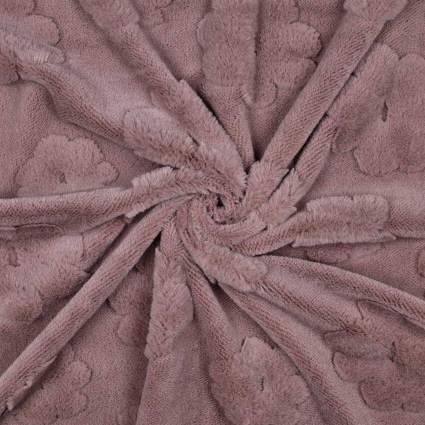 Wellnessfleece Blumen - hellmauve