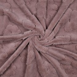 Wellnessfleece Blumen - hellmauve