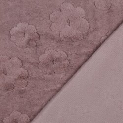 Wellnessfleece Blumen - hellmauve