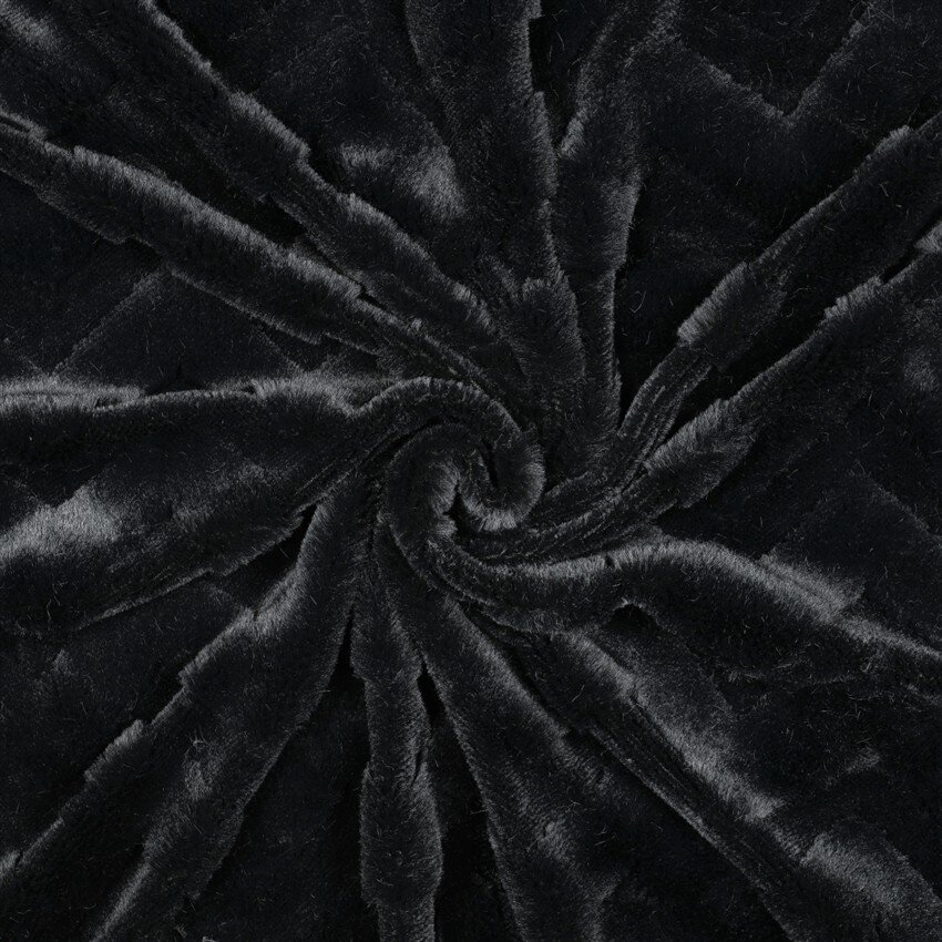 Wellnessfleece ZickZack - schwarz