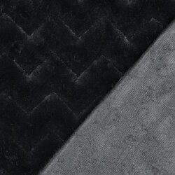 Wellnessfleece ZickZack - schwarz