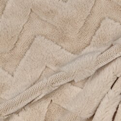Wellnessfleece Zickzack - hellbeige