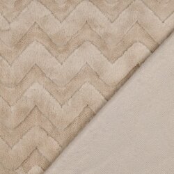 Wellnessfleece Zickzack - hellbeige