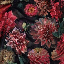 Baumwolljersey Digital Dahlien - pink