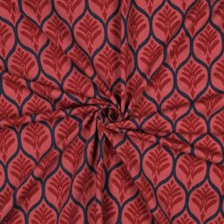 Baumwolljersey Ornament Waben - dunkelrosa